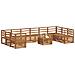 Set divani Naturale Legno di Acacia Massello - Foto miniatura 3