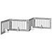 Cancello per cani con supporti 4 pcs Grigio Sonoma 100 x 60 cm - Foto miniatura 4
