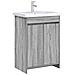 Mobiletto da Bagno Sotto Lavabo Sonoma grigio 56 x 37,5 x 81 cm - Foto miniatura 2