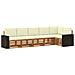 Set divano sezionale con cuscino 6 pcs Naturale e Crema - Foto miniatura 1