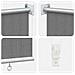 Tenda a Rullo Esterno Blocco UV 90% Grigio Chiaro 180 x 140 cm - Foto miniatura 6