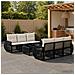 Set Divano da Giardino 7 pz Nero polyrattan - Foto miniatura 4