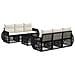 Set Divano da Giardino 7 pz Nero polyrattan - Foto miniatura 1