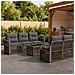 Set Divano da Giardino 6 pz Grigio polyrattan - Foto miniatura 1