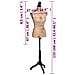 Busto Sartoriale Donna Nero Manichino Femminile Marrone Nero Iuta - Foto miniatura 4