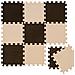 Tappeto Puzzle Per Bambini Morbido Tappetino Gioco Marrone Beige - Foto miniatura 1