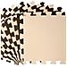 Tappeto Puzzle Per Bambini Morbido Tappetino Gioco Marrone Beige - Foto miniatura 6