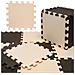 Tappeto Puzzle Per Bambini Morbido Tappetino Gioco Marrone Beige - Foto miniatura 7