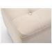 Poggiapiedi Divano Pharao - Sgabello Pouf Capitonné Imbottito in Tessuto I Sgabello Basso Salotto Piedini in Legno I Sgabello Quadrato da Sala 45x45 cm I Pouf Design Salotto Crema - Foto miniatura 5
