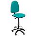 T04cp - sgabello Ergonomico, Regolabile In Altezza, Anello Poggiapiedi E Ruote Di Parquet Verde Chiaro - Foto miniatura 1