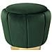 Moderno Pouf In Velluto Verde Irving - Foto miniatura 2