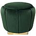 Moderno Pouf In Velluto Verde Irving - Foto miniatura 12