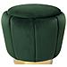 Moderno Pouf In Velluto Verde Irving - Foto miniatura 7