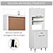 Credenza Alta Da Cucina Madia Classica Bianca In Legno - Foto miniatura 5