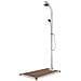 Doccia Da Giardino Con Base Marrone 220 Cm In Alluminio - Foto miniatura 1