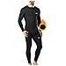 Underwear Set Termica Uomo Strato Inverno Lungo Base Manica Suit Quick Dry Johns Lungo Compressione Per Allenamento Di Fondo Corsa Escursionismo Nero - Foto miniatura 1