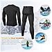 Underwear Set Termica Uomo Strato Inverno Lungo Base Manica Suit Quick Dry Johns Lungo Compressione Per Allenamento Di Fondo Corsa Escursionismo Nero - Foto miniatura 2