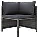 Set Divani da Giardino 8 pz con Cuscini in Polyrattan Grigio - Foto miniatura 9