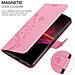 Cadorabo Custodia Compatibile Con Sony Xperia 1 Iii In Rosa Fiore - Coperchio Protettivo In Design Floreale Con Chiusura Magnetica, Funzione Stand E Slot Per Carte - Foto miniatura 5