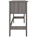 Scrivania Grigio Chiaro 110x40x75 Cm In Legno Massello Di Pino - Foto miniatura 3
