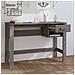 Scrivania Grigio Chiaro 110x40x75 Cm In Legno Massello Di Pino - Foto miniatura 4