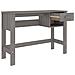 Scrivania Grigio Chiaro 110x40x75 Cm In Legno Massello Di Pino - Foto miniatura 7