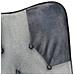 Poltrona Wingback Grigia In Vera Pelle - Foto miniatura 2