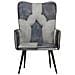 Poltrona Wingback Grigia In Vera Pelle - Foto miniatura 9