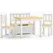 Set Tavolo E Sedie Per Bambini 4 Pz Bianco E Beige In Mdf - Foto miniatura 2