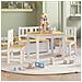 Set Tavolo E Sedie Per Bambini 4 Pz Bianco E Beige In Mdf - Foto miniatura 1