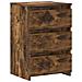 Comodini Rovere Fumo 2 pz 40x35x62,5 cm in Legno Multistrato - Foto miniatura 4
