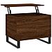 Tavolino Salotto Rovere Marrone 60x44,5x45 Cm Legno Multistrato - Foto miniatura 2