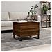 Tavolino Salotto Rovere Marrone 60x44,5x45 Cm Legno Multistrato - Foto miniatura 1