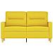 Divano A 2 Posti Giallo Chiaro 120 Cm In Tessuto - Foto miniatura 3