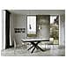 Tavolo Allungabile 90x160/420 Cm Volantis Evolution Telaio Antracite - Bianco Frassino - Foto miniatura 5