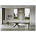 Tavolo Allungabile 90x160/420 Cm Volantis Evolution Telaio Antracite - Bianco Frassino - Foto miniatura 3