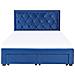 Letto Con Contenitore In Velluto Blu 160 X 200 Cm Lievin - Foto miniatura 2