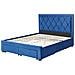 Letto Con Contenitore In Velluto Blu 160 X 200 Cm Lievin - Foto miniatura 6