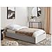 Letto Singolo Contenitore Tessuto Grigio Chiaro 90 X 200 Cm Dinan - Foto miniatura 1