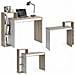 Scrivania Con Libreria 4 Ripiani Tavolo Porta Pc Computer In Legno Casa Ufficio - Foto miniatura 3