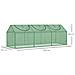 Mini Serra Da Giardino Con 3 Finestre Avvolgibili E Copertura Pe Anti-uv, 180x60x60cm, Verde - Foto miniatura 2