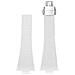 Cinturino In Silicone Bianco Con Fibbia Argentata White 12 Mm - Foto miniatura 1