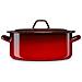 Ignea Pentola Induzione 16 Cm, Casseruola 1,4l Con Coperchio Acciaio Smaltato Vintage Rosso - Foto miniatura 1