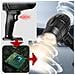 Soffiatore D'aria Professionale Senza Fili Con Potenza Di 1050w E Pressione Del Vento Di 1200g. Manico Ergonomico. - Foto miniatura 3