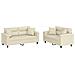 Set di Divani 2 pz con Cuscini Crema in Similpelle - Foto miniatura 1