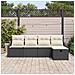 Set di divani da giardino 5 pezzi con cuscini Nero Polyrattan - Foto miniatura 3