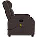 Poltrona Massaggiante Reclinabile Marrone Scuro in Tessuto - Foto miniatura 8