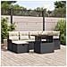 Set di Divani da Giardino 7 Pezzi con Cuscini Nero Polyrattan - Foto miniatura 2