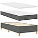 Letto a Rete con Materasso Grigio Scuro 100x200 cm Tessuto - Foto miniatura 7