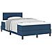 Letto con Box Spring e Materasso Blu 120x200 cm Tessuto - Foto miniatura 1